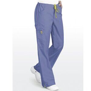 Wonderwink Origins Flare Leg Cargo Blue Scrub Pant